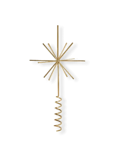 Ferm Living Brass Christmas Tree Top Star In Gold