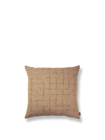 Ferm Living Brown Cotton Cushion In Neutral