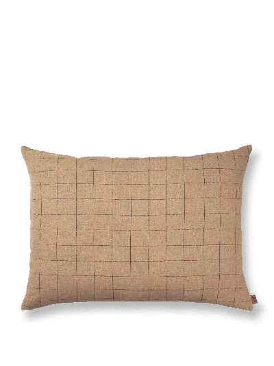Ferm Living Brown Cotton Cushion Large