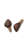 Ferm Living Brown Cairn Wooden Wine Stoppers Set Of Two