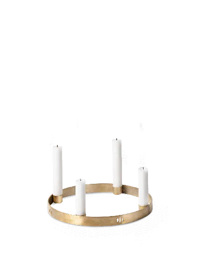 Ferm Living Candle Holder Circle In Gold