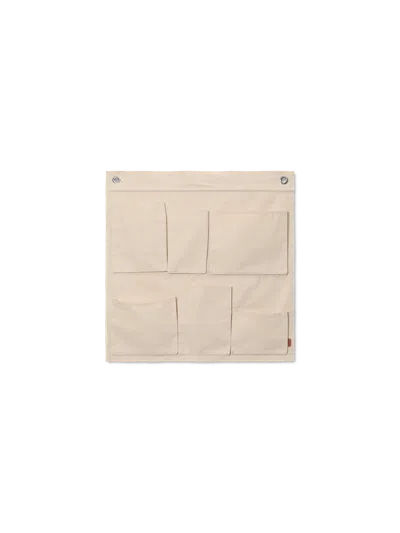 Ferm Living Canvas Wall Pockets In Neutral