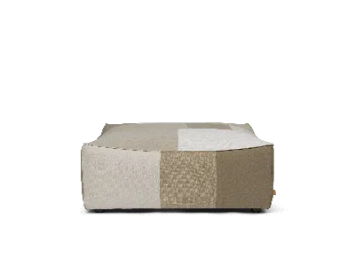 Ferm Living Catena Pouf Square L500 Patchwork In Neutral