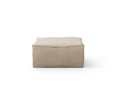 Ferm Living Catena Pouf Square S500 Rich Linen In Gray