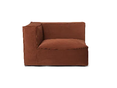 Ferm Living Catena Sofa Armrest Left S400 Rich Velvet In Brown