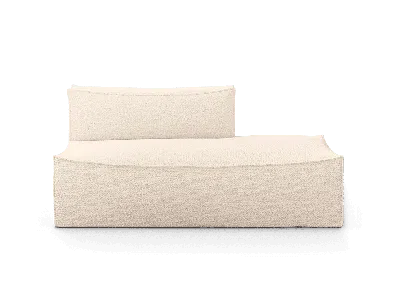 Ferm Living Catena Sofa Open End Right L301 Wool Bouclé In White