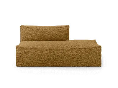 Ferm Living Catena Sofa Open End Right L301 Wool Bouclé In Green