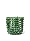 Ferm Living Small Ceramic Basket In Emerald