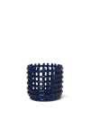 Ferm Living Ceramic Basket In Blue