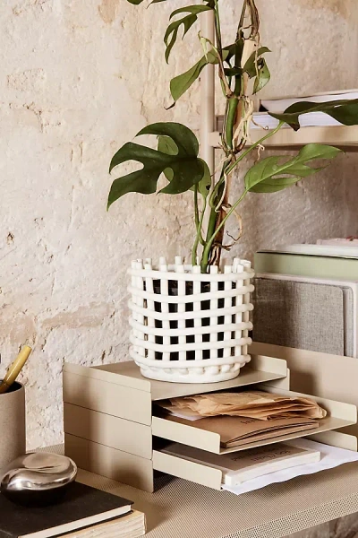 Ferm Living Ceramic Basket In White