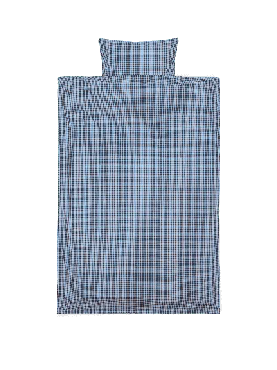Ferm Living Check Bedding In Blue