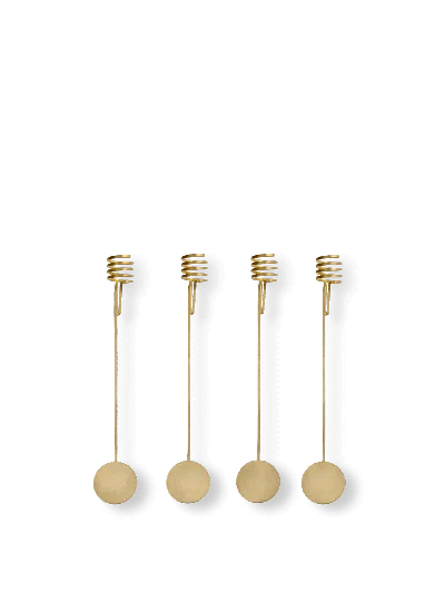 Ferm Living Christmas Tree Candle Holders In Gold