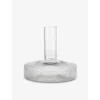 FERM LIVING FERM LIVING CLEAR RIPPLE MOUTH-BLOWN GLASS WINE CARAFE 1.1L
