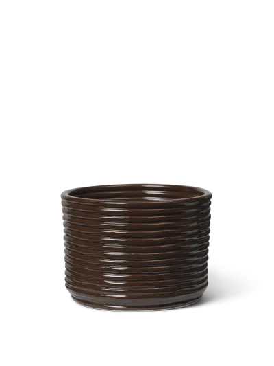 Ferm Living Corduroy Pot In Brown