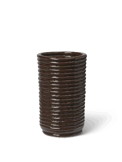 Ferm Living Corduroy Vase In Brown