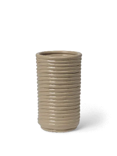 Ferm Living Corduroy Vase In Brown