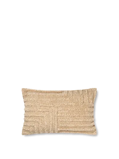 Ferm Living Crease Wool Cushion In Neutral