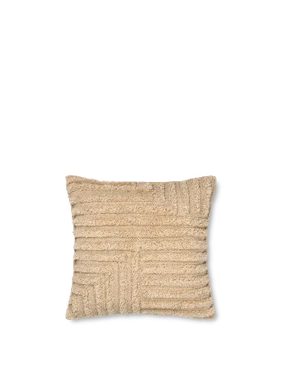 Ferm Living Crease Wool Cushion Cover In Neutral
