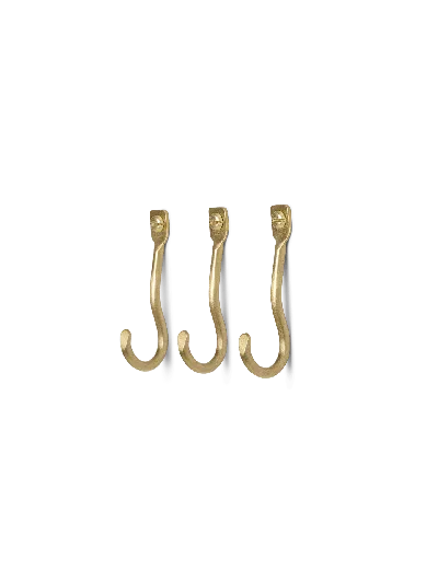 Ferm Living Curvature Hooks In Gold