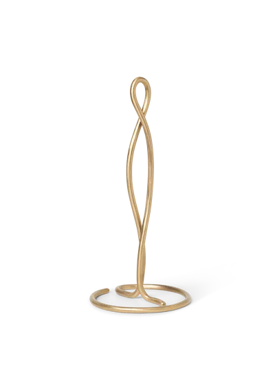 Ferm Living Curvature Paper Towel Holder In Gold