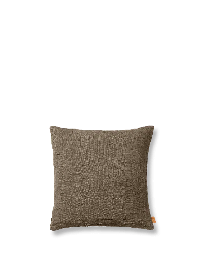 Ferm Living Darn Cushion In Brown