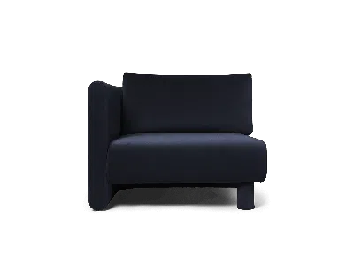 Ferm Living Dase Sofa Armrest Left Rich Velvet In Black