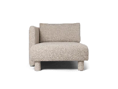 Ferm Living Dase Sofa Chaise Longue Left Soft Bouclé In Neutral