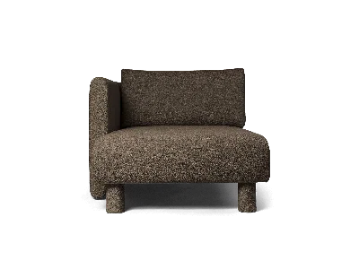 Ferm Living Dase Sofa Chaise Longue Left Soft Bouclé In Brown