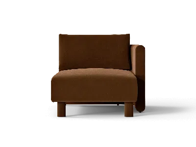Ferm Living Dase Sofa Chaise Longue Right Rich Velvet In Brown
