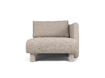 Ferm Living Dase Sofa Chaise Longue Right Soft Bouclé In White