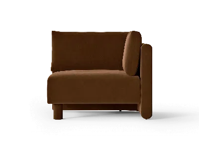 Ferm Living Dase Sofa Corner Rich Velvet In Brown