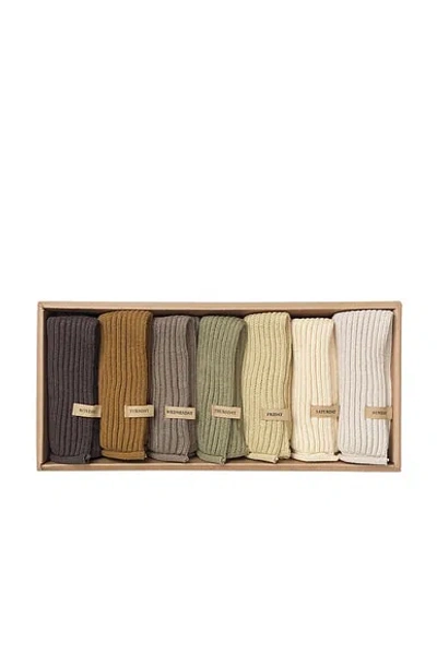 Ferm Living Day Cloths Set Of 7 In Multi