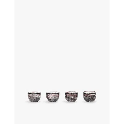 Ferm Living Deep Brown Tinta Set Of Four Glass Egg Cups