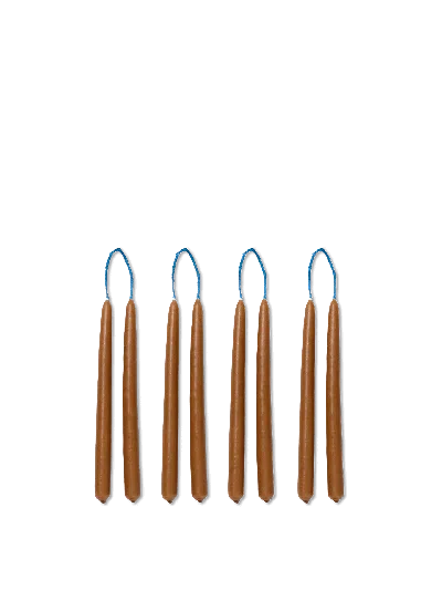 Ferm Living Dipped Candles In Brown