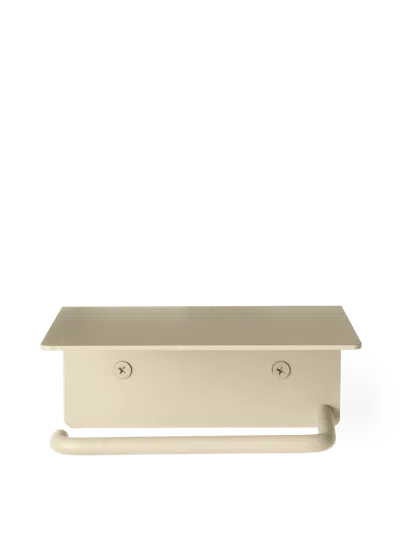 Ferm Living Dora Coated Stainless Steel Toilet Paper Holder Shelf In Neutral