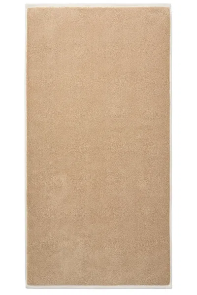 Ferm Living Ekko Bath Towel In Cashmere & Off White