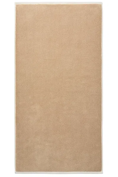 Ferm Living Ekko Hand Towel In Cashmere & Off White