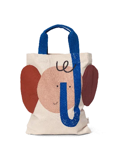 Ferm Living Elephant Totebag In Multi