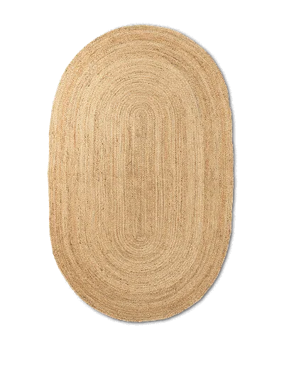 Ferm Living Eternal Oval Jute Rug In Neutral