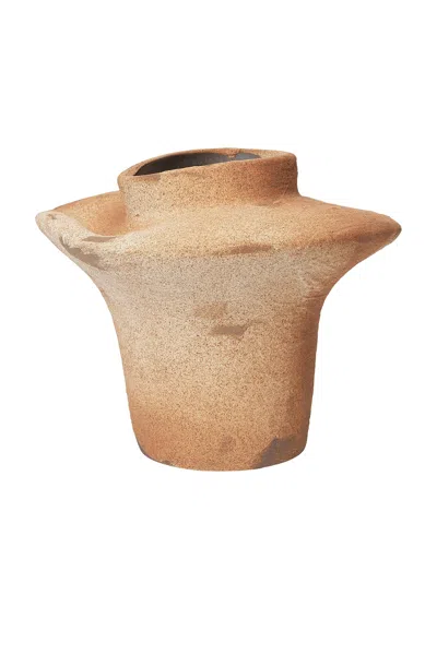 Ferm Living Evio Vase In Brown