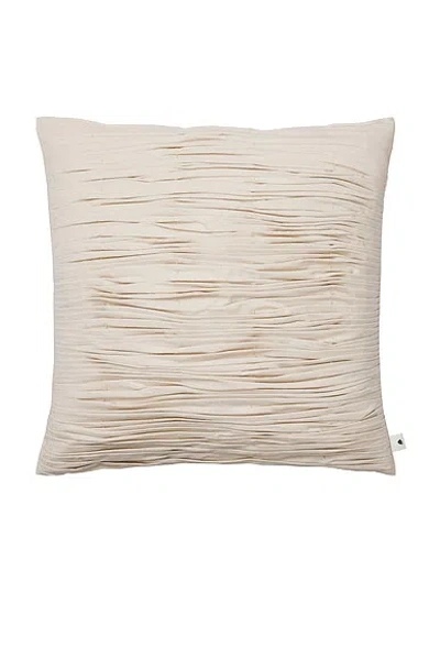 Ferm Living Falda Smocked Cushion In Neutral