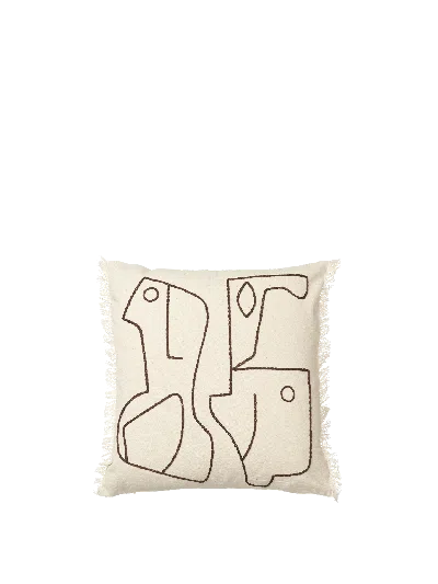 Ferm Living Figure Cushion Cover In Neutral