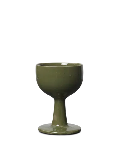 Ferm Living Floccula Wine Glass In Green