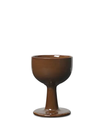Ferm Living Floccula Wine Glass In Brown