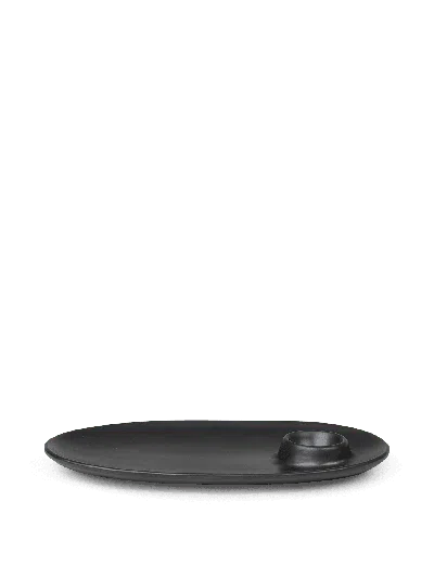 Ferm Living Flow Breakfast Plate In Black
