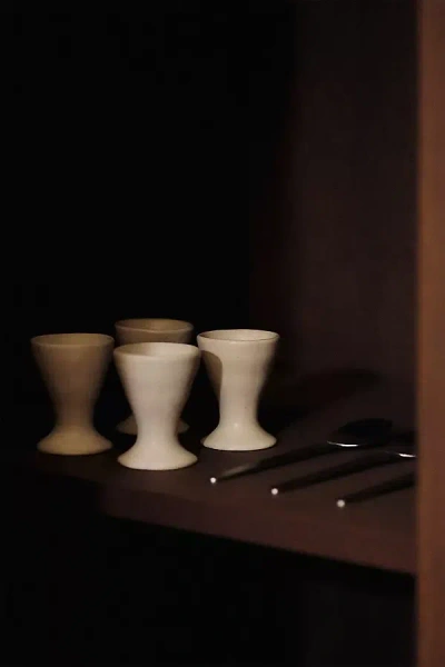 Ferm Living Flow Egg Cups, Set Of 2 In Neutral