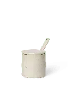 Ferm Living Off-white Speckle Flow Porcelain Jar With Spoon 8cm