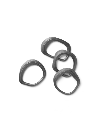 Ferm Living Flow Napkin Rings In Gray