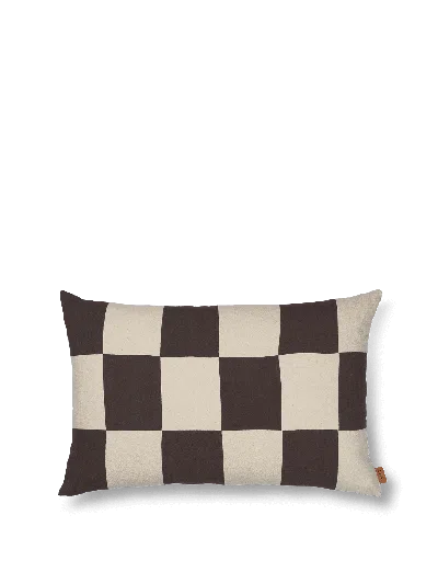 Ferm Living Fold Patchwork Cushion Cover In Black