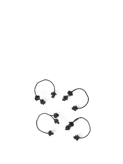 Ferm Living Forest Napkin Rings In Black